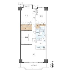 レックスパーク猪名川 3LDKの間取図画像