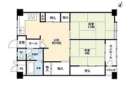 間取図画像 2LDK