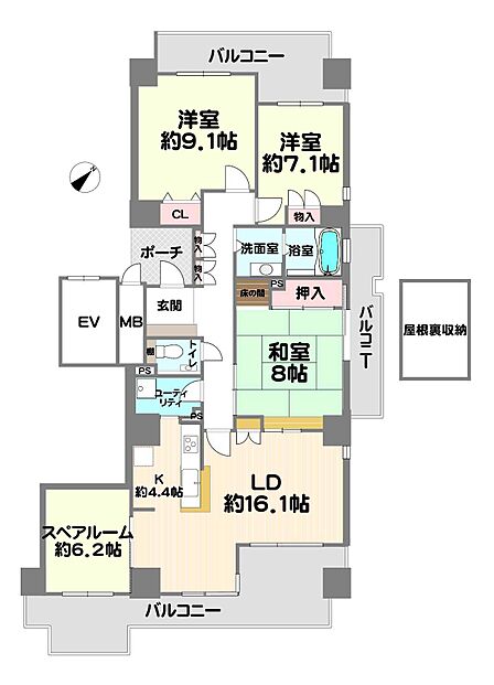 4LDK 間取り