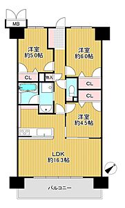 間取り:3LDK、価格1980万円、専有面積70.4m2、バルコニー面積10.88m2 間取り:3LDK、価格1980万円、専有面積70.4m2、バルコニー面積10.88m2