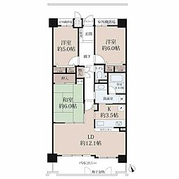 アピエス尾張横須賀 3LDKの間取図画像
