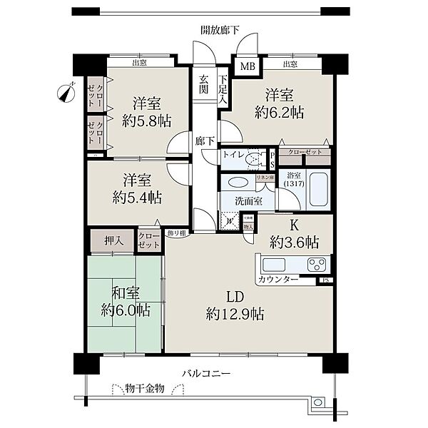 間取りを拡大表示