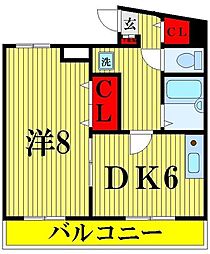 東武伊勢崎線 東向島駅 徒歩6分の賃貸マンション 4階1DKの間取り