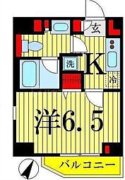 東京メトロ半蔵門線 押上駅 徒歩2分の賃貸マンション 2階1Kの間取り