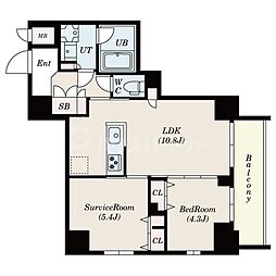 S-RESIDENCE押上epure 1SLDKの間取図画像