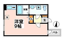 両国大経レジデンス ワンルームの間取図画像