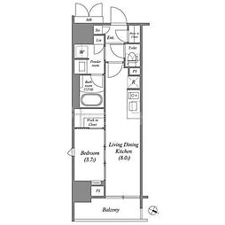 ACP Residence 浅草 1LDKの間取図画像