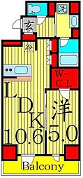 LIGHTTERRACE錦糸町 1LDKの間取図画像