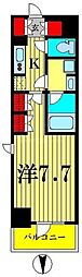ラティエラ大島 1Kの間取図画像