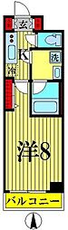 XEBEC両国 1Kの間取図画像