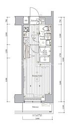 ミライズ東京EASTアネックス 1Kの間取図画像