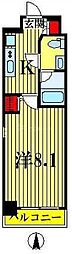 S-RESIDENCE錦糸町パークサイド 1Kの間取図画像