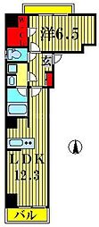 アートヴィラージュ亀戸 1SKの間取図画像