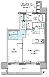 パークアクシス新大橋 1LDKの間取図画像