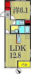 PalMaisonEast 1LDKの間取図画像