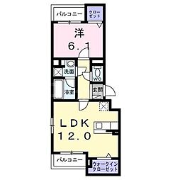 CREVANCE亀戸II 1LDKの間取図画像