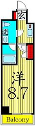 セジョリ押上イースト 1Kの間取図画像