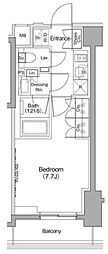 ザ・パークハビオ住吉 1Kの間取図画像