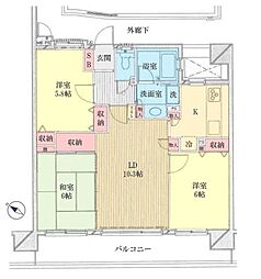 ダイアパレス南林間ステーションサイド 3LDKの間取り