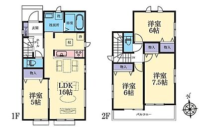 間取り:【敷地41坪以上!カースペース並列2台可!モデルハウスあり♪】北・南側の両面道路で陽当たり通風良好!利便性良好!長期優良住宅認定物件桜ヶ丘駅徒歩圏内 間取り:【敷地41坪以上!カースペース並列2台可!モデルハウスあり♪】北・南側の両面道路で陽当たり通風良好!利便性良好!長期優良住宅認定物件桜ヶ丘駅徒歩圏内