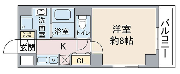 本郷ビルＩＳＡ 803｜愛知県名古屋市名東区本郷2丁目(賃貸マンション1K・8階・25.20㎡)の写真 その2