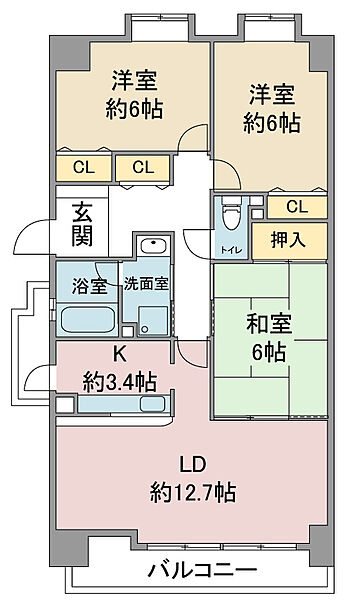 リ－フマンション　グロリアス 210｜愛知県名古屋市守山区本地が丘(賃貸マンション3LDK・2階・75.11㎡)の写真 その2