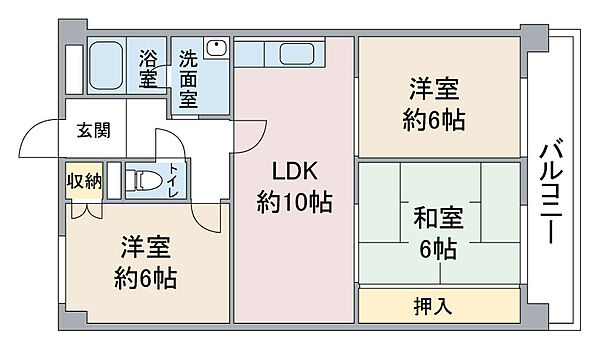 ニューアーバン一社 102｜愛知県名古屋市名東区一社2丁目(賃貸マンション3LDK・1階・66.15㎡)の写真 その2