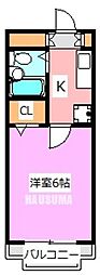 ラミアール佐々木 1Kの間取図画像