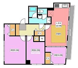 美富士マンション 3LDKの間取図画像