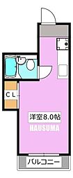 かいづかファミリア1 ワンルームの間取図画像