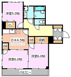 J・ヒルズ 3DKの間取図画像