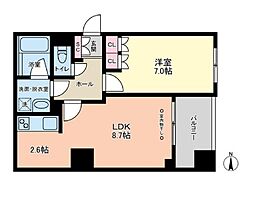 JR中央線 四ツ谷駅 徒歩11分の賃貸マンション 2階1LDKの間取り