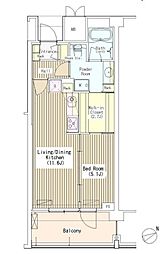 東京メトロ有楽町線 江戸川橋駅 徒歩14分の賃貸マンション 5階1LDKの間取り
