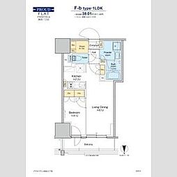 プラウドフラット四谷三丁目 1LDKの間取図画像