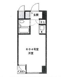 フォンテ六本木 ワンルームの間取図画像
