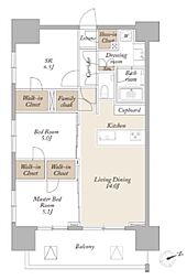 ライトテラス新宿御苑 2SLDKの間取図画像