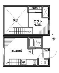 GRANDEGGS東新宿 ワンルームの間取図画像