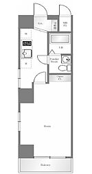 藤和ハイタウン新宿 1Kの間取図画像