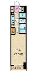 カスタリア新宿 1Kの間取図画像