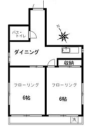 丸藤ビル 2DKの間取図画像