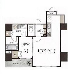 コノエ一番町 1LDKの間取図画像