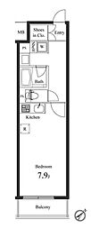 プライマル小石川 ワンルームの間取図画像