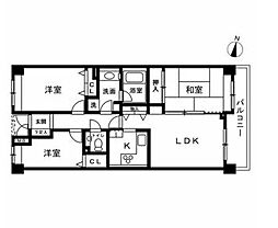 牛込南町クイーンヒルズ 3LDKの間取図画像