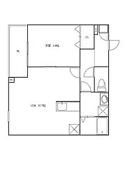 ジーメゾン四條畷 1LDKの間取図画像