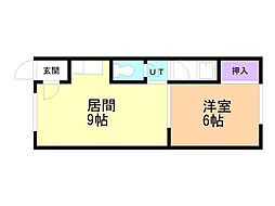 アーバンヒルズ 1LDKの間取図画像