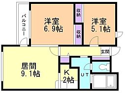 間取図画像 2LDK
