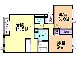 間取図画像 2LDK