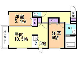 間取図画像 2LDK