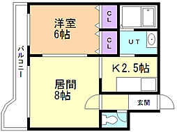 シャトーポルテ上野幌 3階