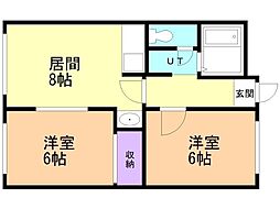 間取図画像 2LDK